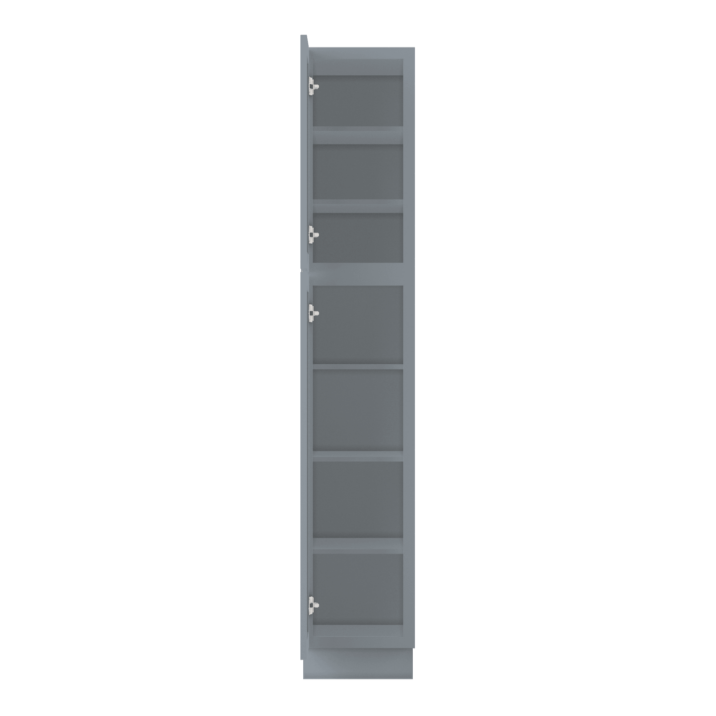 Utility Kitchen Cabinet U1584 Colonial Gray LessCare 15 in. width 84 in. height 24 in. depth