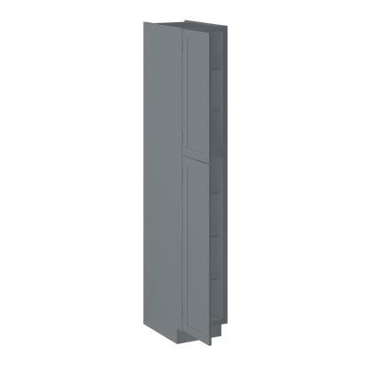 Utility Kitchen Cabinet U1590 Colonial Gray LessCare 15 in. width 90 in. height 24 in. depth