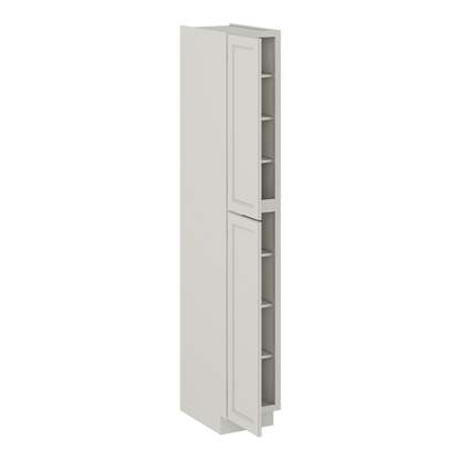 Utility Kitchen Cabinet U1596 Milan Pearl 15 in. width 96 in. height 24 in. depth