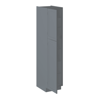 Utility Kitchen Cabinet U1884 Colonial Gray LessCare 18 in. width 84 in. height 24 in. depth