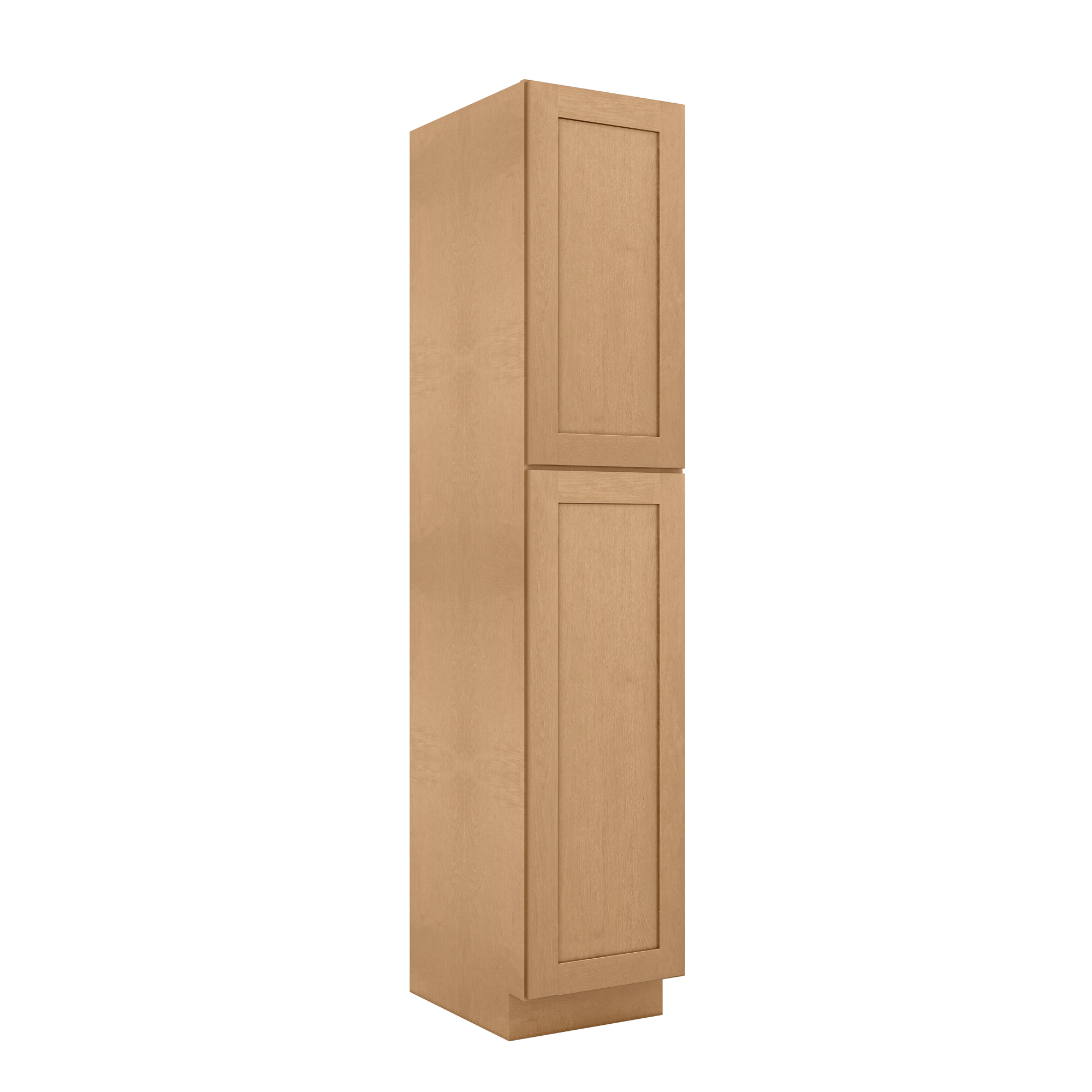 Utility Kitchen Cabinet U1890 Shaker Toffee LessCare 18 in. width 90 in. height 24 in. depth