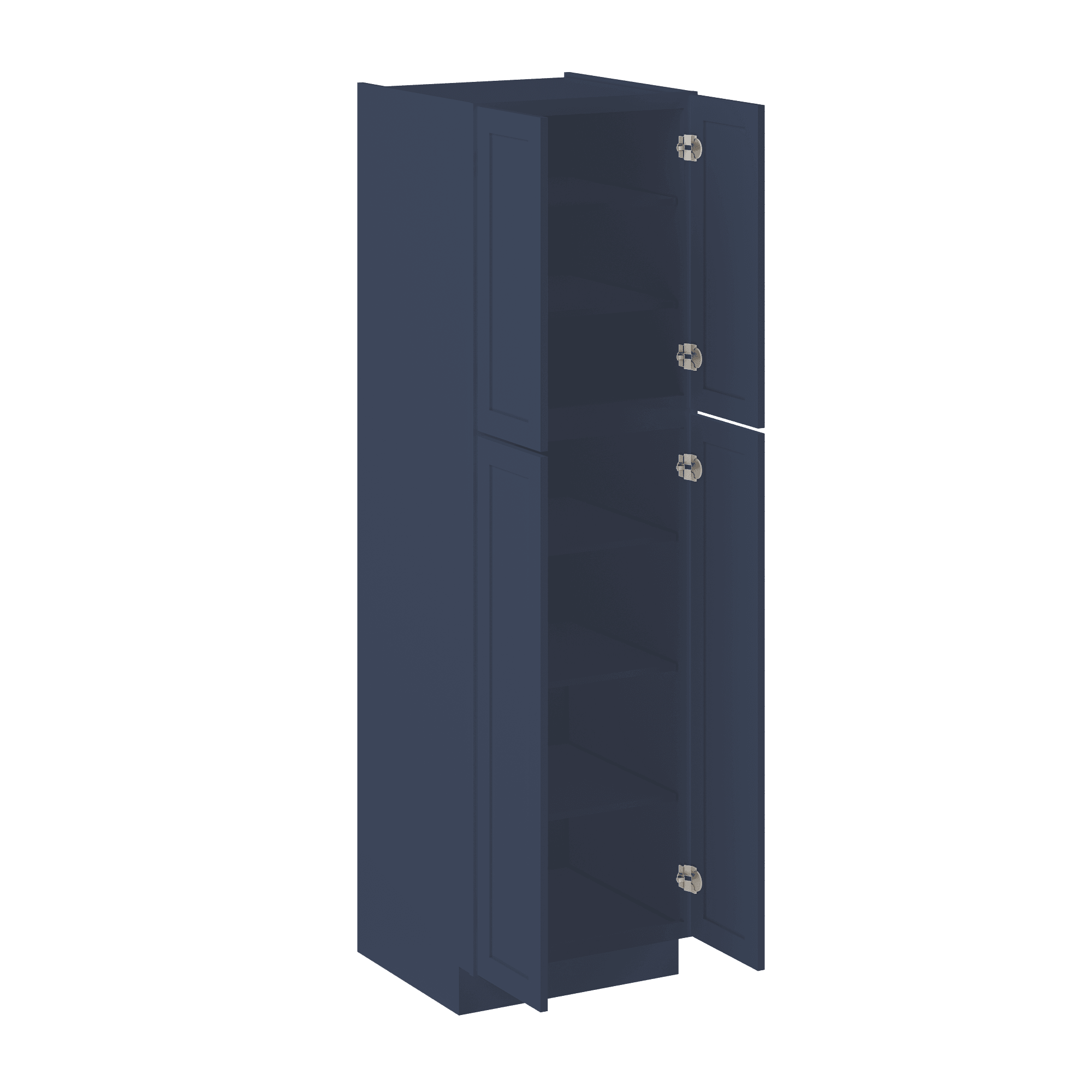 Utility Kitchen Cabinet U2484 Danbury Blue LessCare 24 in. width 84 in. height 24 in. depth