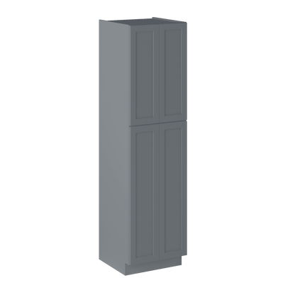 Utility Kitchen Cabinet U2490 Colonial Gray LessCare 24 in. width 90 in. height 24 in. depth