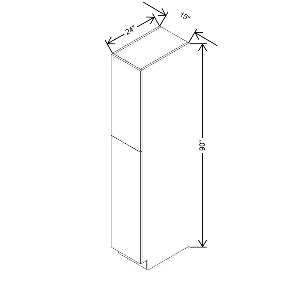 CNC Classic Broadway Coastal 15" W X 24" D X 90" H Single Door Utility Cabinet Cabinet