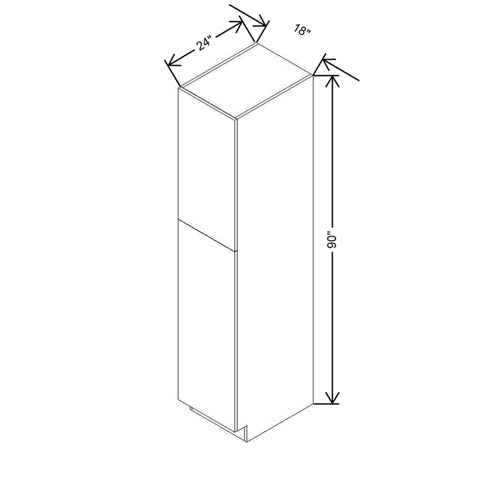 CNC Classic Broadway Almond 18" W X 24" D X 90" H Single Door Utility Cabinet Cabinet