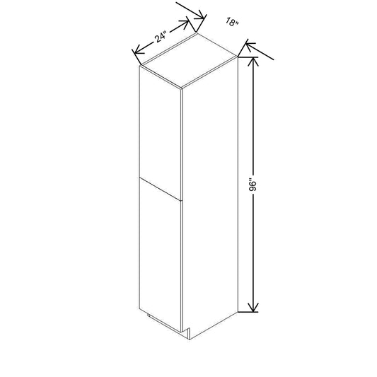 CNC Luxor 5-Piece White 18" W X 24" D X 96" H Single Door Utility Cabinet