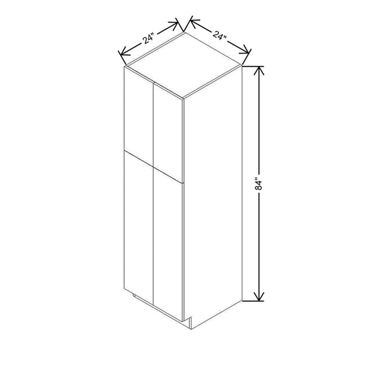 CNC Luxor 5-Piece White 24" W X 24" D X 84" H Double Door Utility Cabinet