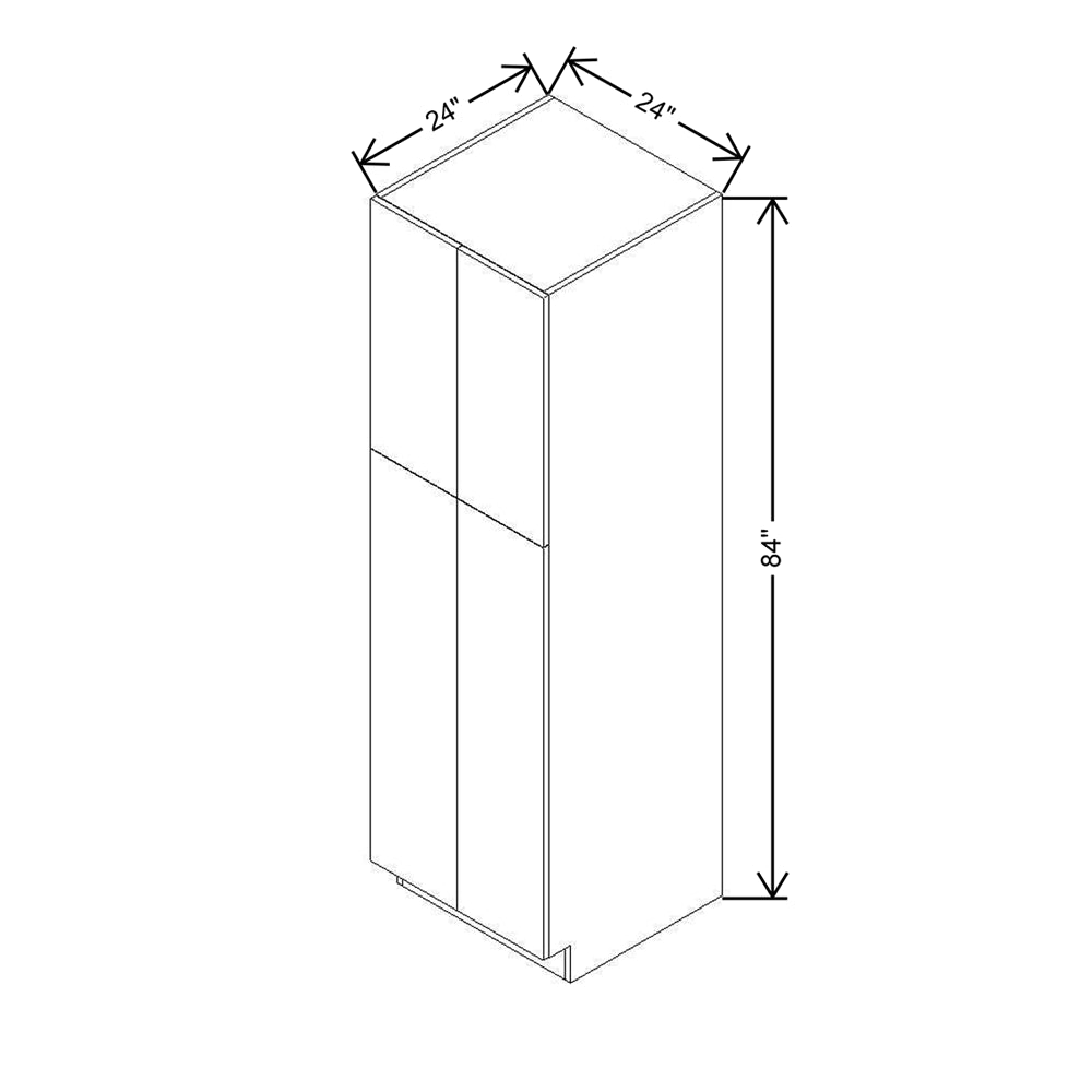 CNC Classic Broadway Coastal 24" W X 24" D X 84" H Double Door Utility Cabinet
