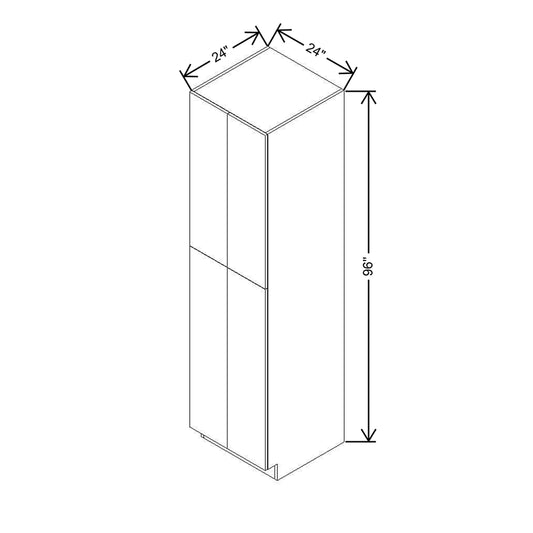 CNC Luxor 5-Piece White 24" W X 24" D X 96" H Double Door Utility Cabinet