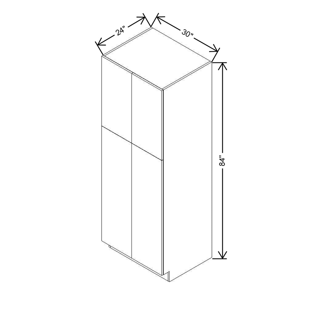 CNC Classic Broadway Silk 30" W X 24" D X 84" H Double Door Utility Cabinet