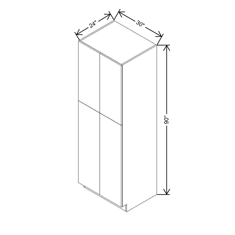 CNC Classic Broadway Chestnut 30" W X 24" D X 90" H Double Door Utility Cabinet