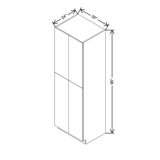 CNC Luxor 5-Piece White 30" W X 24" D X 96" H Double Door Utility Cabinet