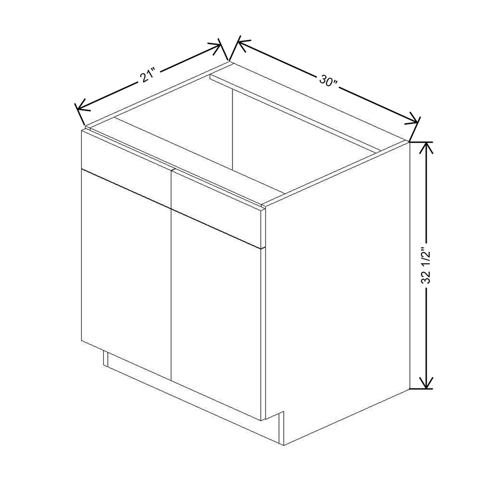 CNC Luxor Espresso 30" W Removable Vanity Base Cabinet
