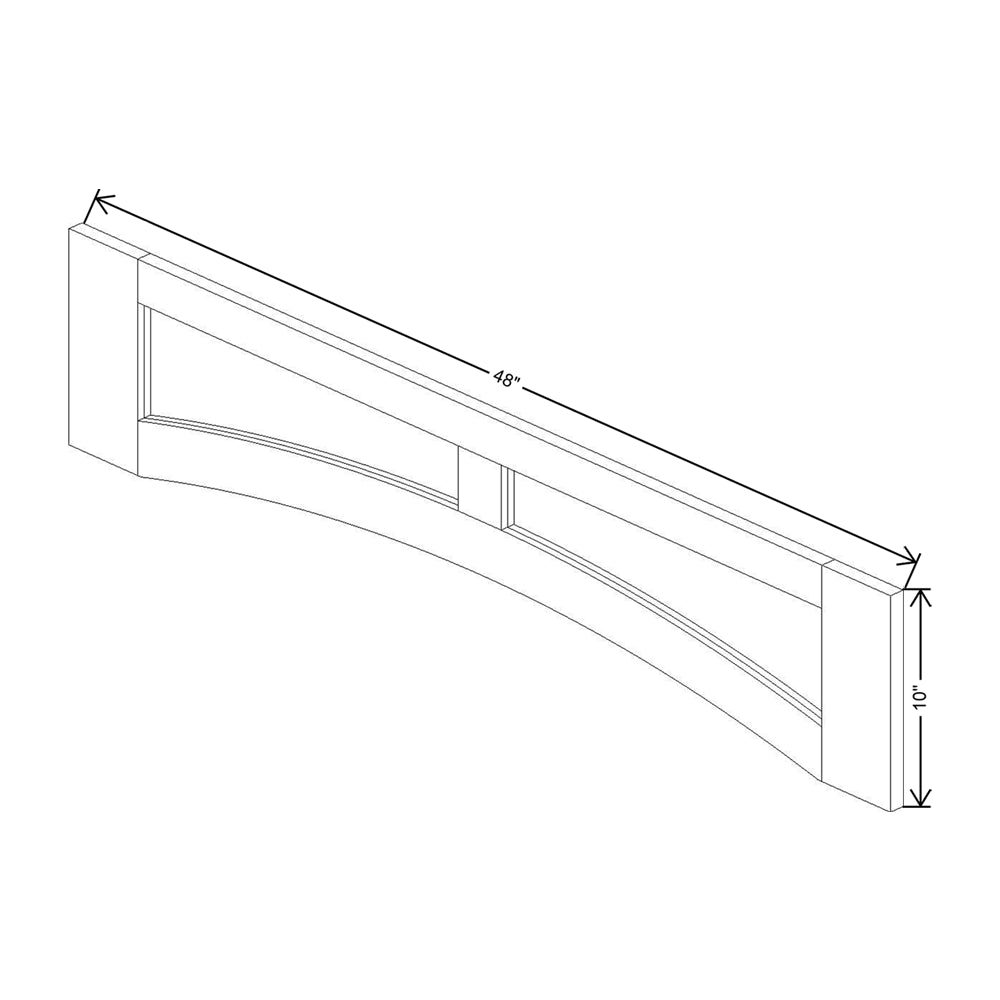 CNC Concord Fashion White 48" W Arched Valance Flat Panel