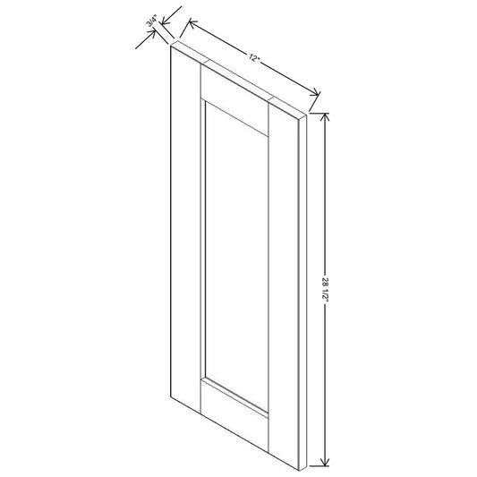 J&K Java Coffee S1 Vanity Drawer Front 12" W x 28 1/2" H x 3/4" D