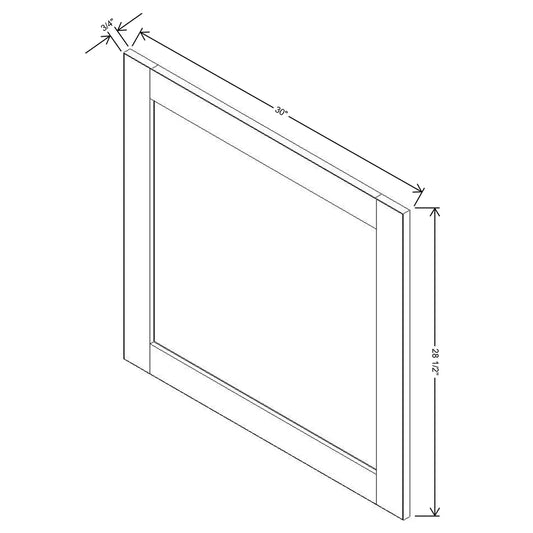 J&K Java Coffee S1 Vanity Drawer Front A 30" W x 28 1/2" H