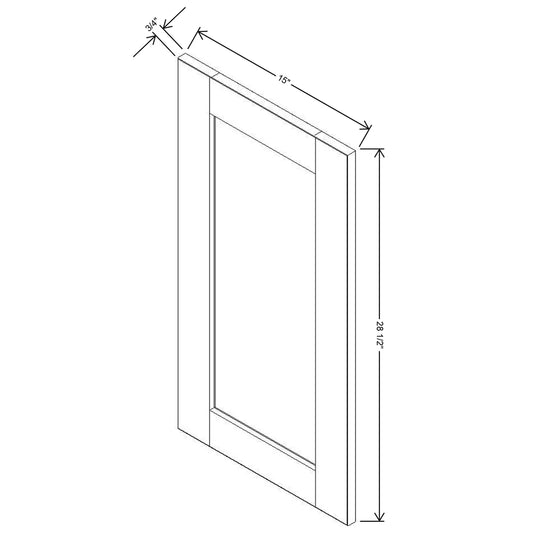 J&K Butterscotch B8 Vanity Drawer Front 15" W x 28 1/2" H