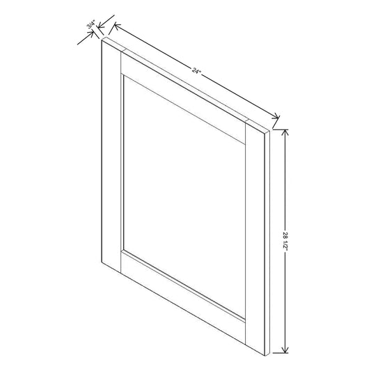 J&K Java Coffee S1 Vanity Drawer Front 24" W x 28 1/2" H