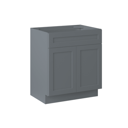 30 W x 21 D x 34.5 H Vanity Sink Base Cabinet - Colonial Gray