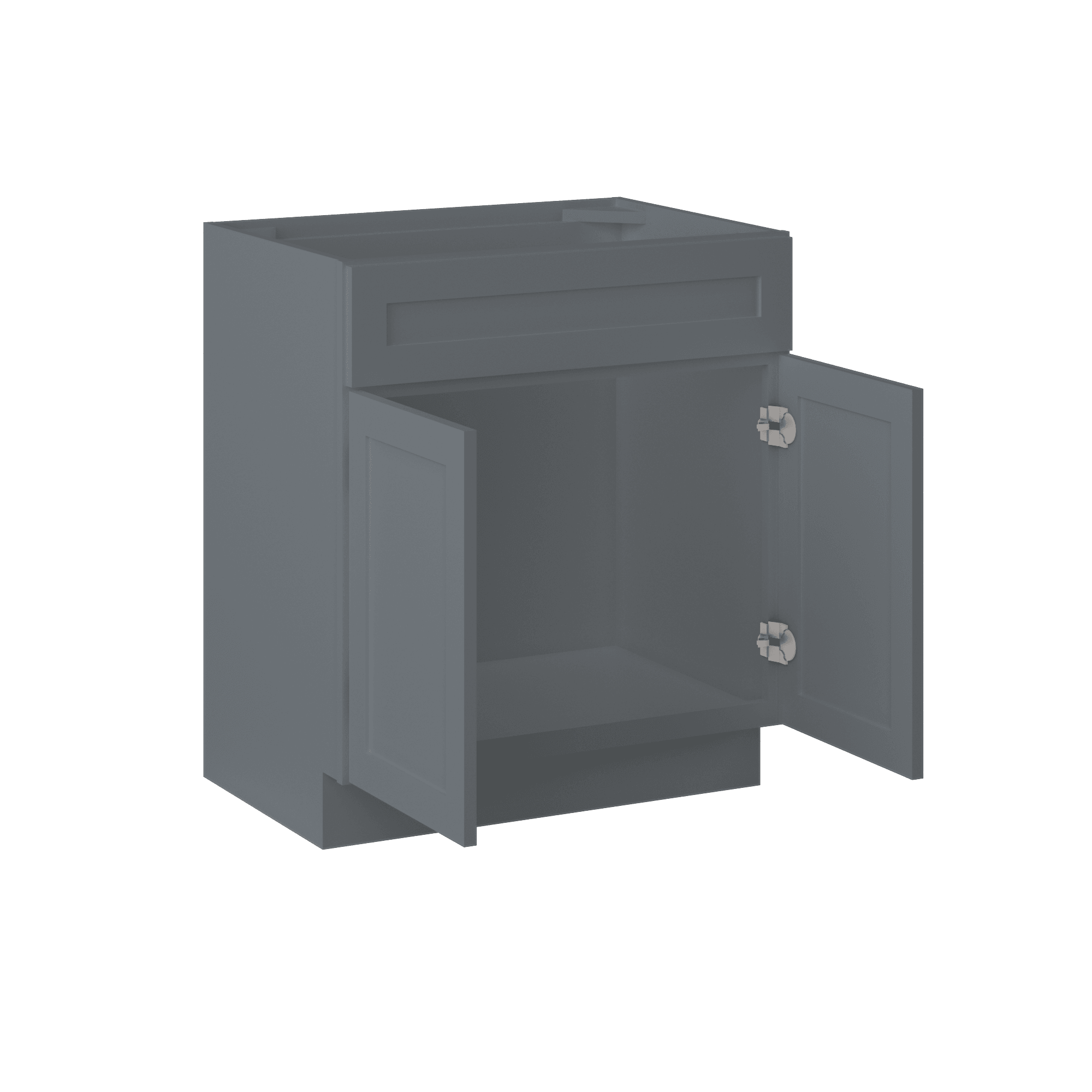 30 W x 21 D x 34.5 H Vanity Sink Base Cabinet - Colonial Gray