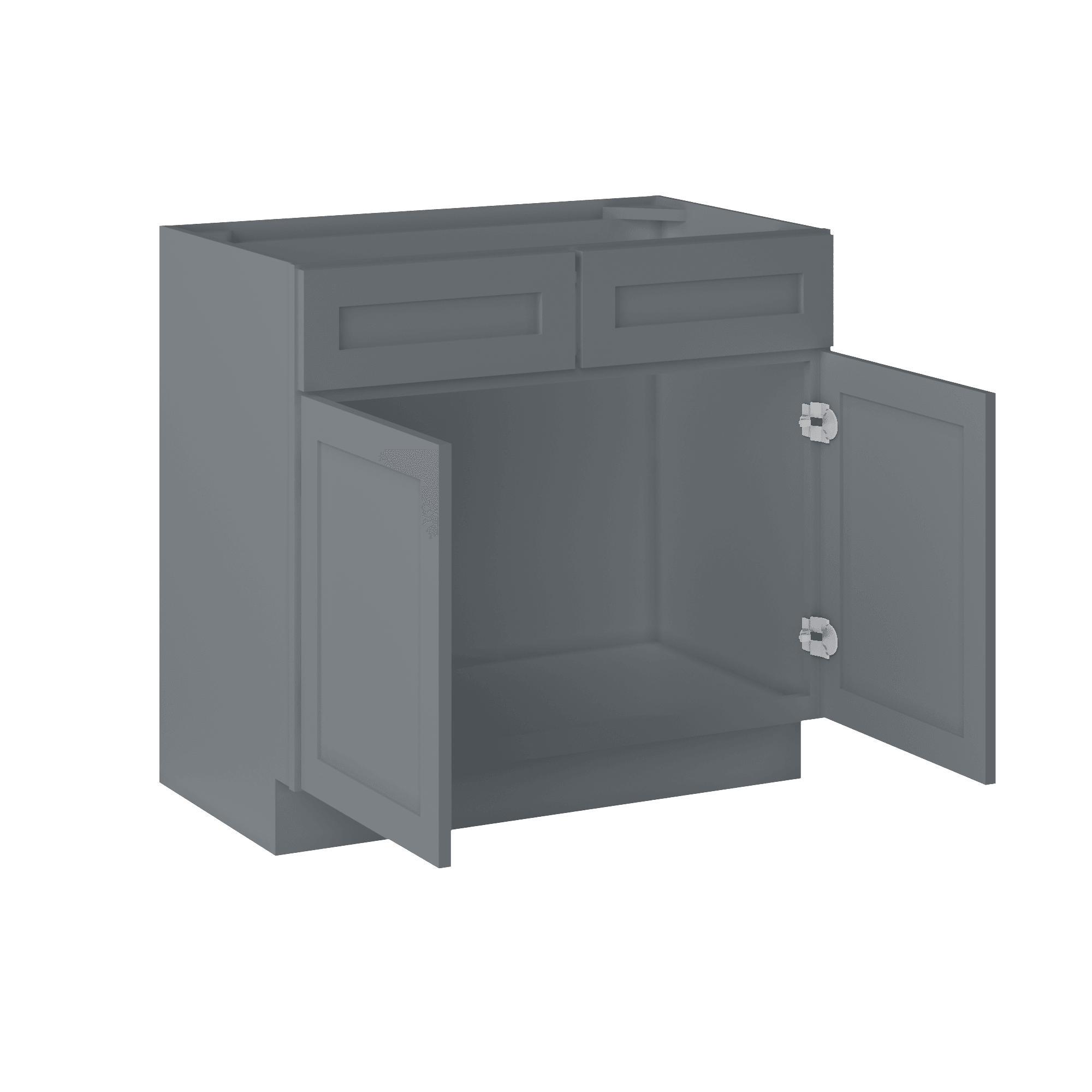 36 W x 21 D x 34.5 H Vanity Sink Base Cabinet - Colonial Gray