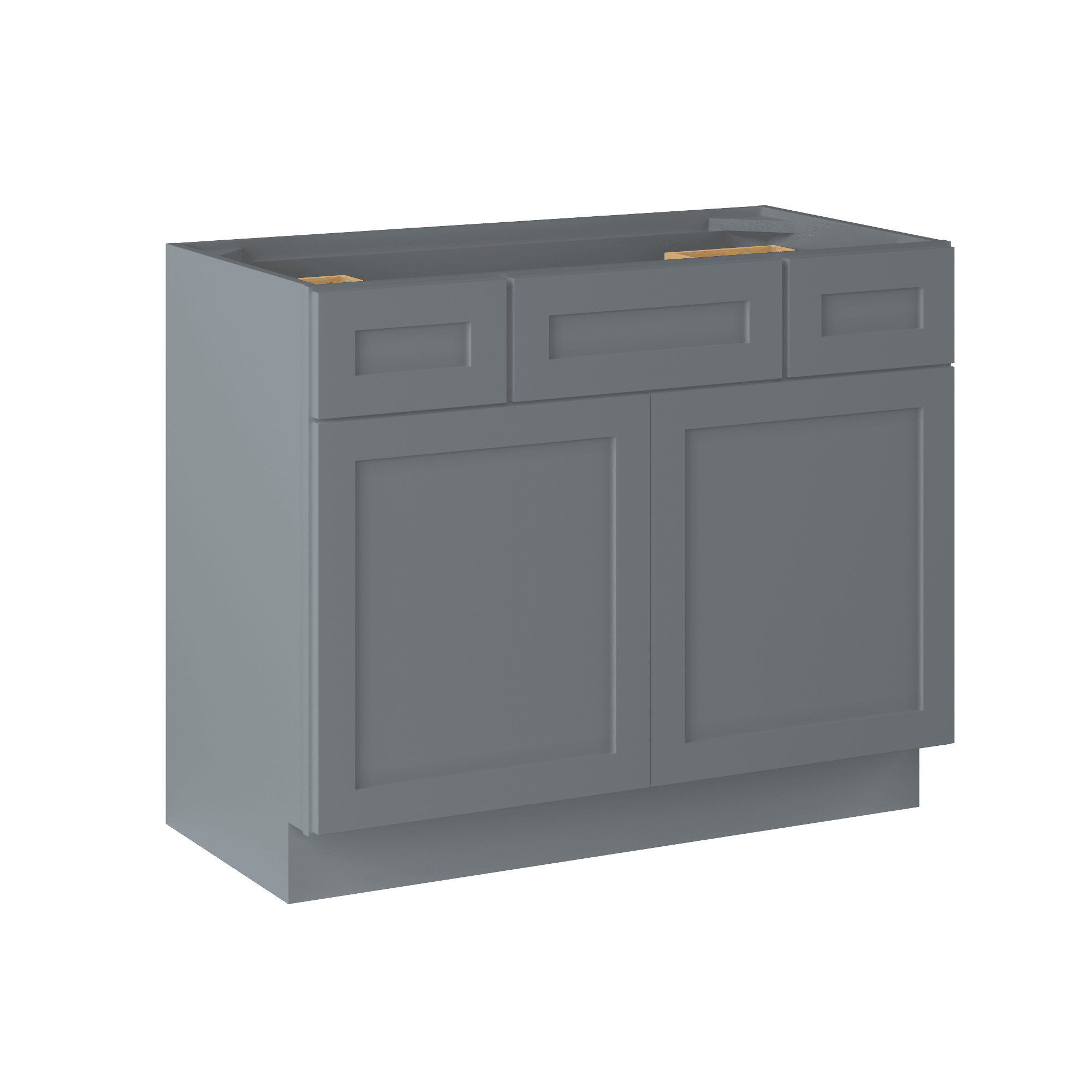 42 W x 21 D x 34.5 H Vanity Sink Base Cabinet - Colonial Gray