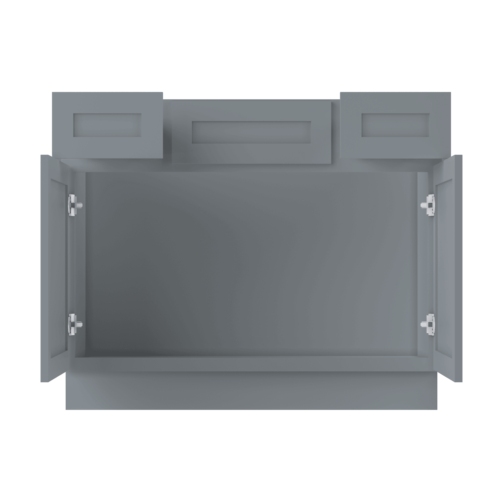 42 W x 21 D x 34.5 H Vanity Sink Base Cabinet - Colonial Gray