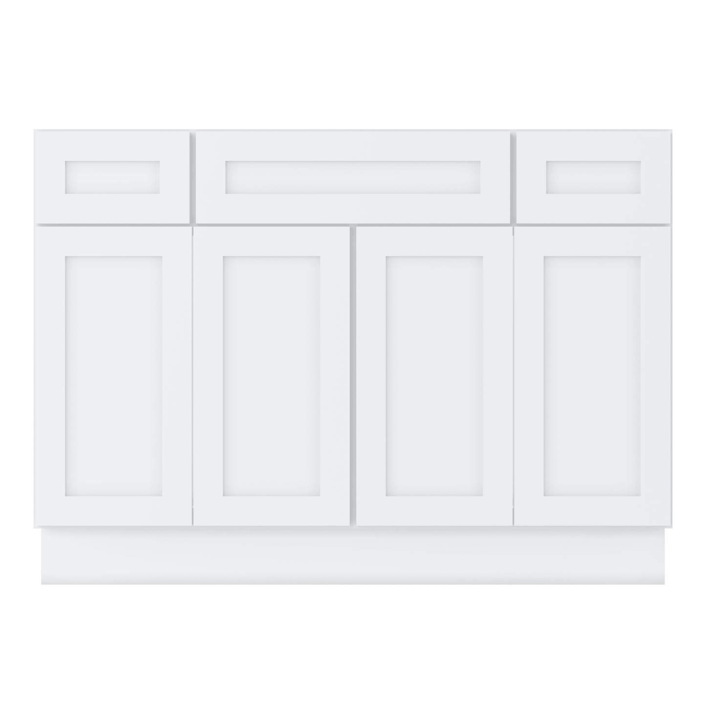 48 W x 21 D x 34.5 H Vanity Sink Base Cabinet - Alpina White