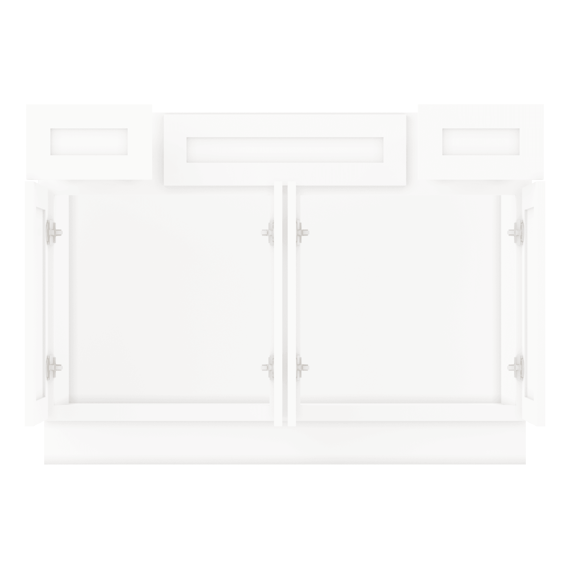 48 W x 21 D x 34.5 H Vanity Sink Base Cabinet - Alpina White