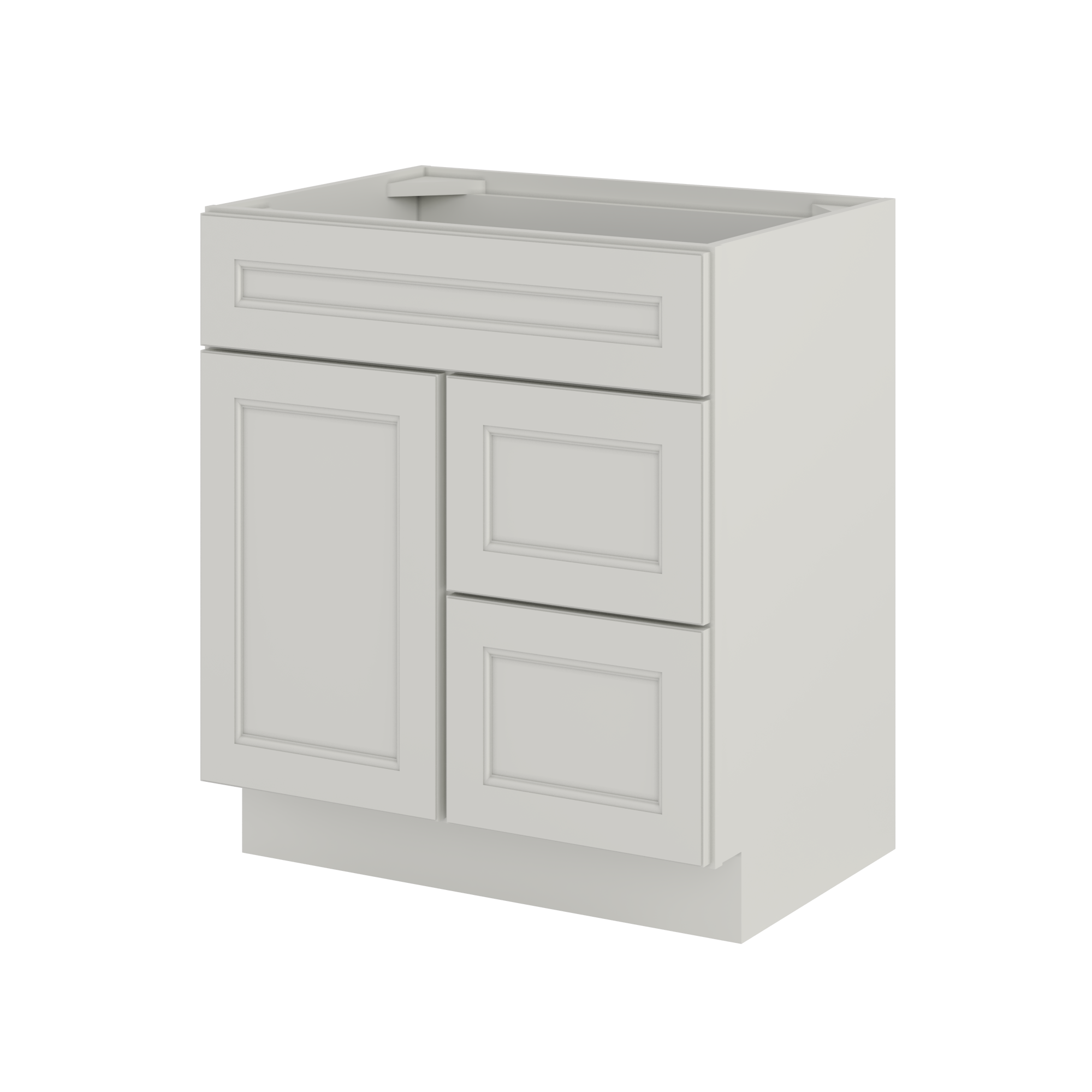 Vanity Sink Base Cabinet with Right Drawers 30 W x 21 D x 34 H - Milan Pearl