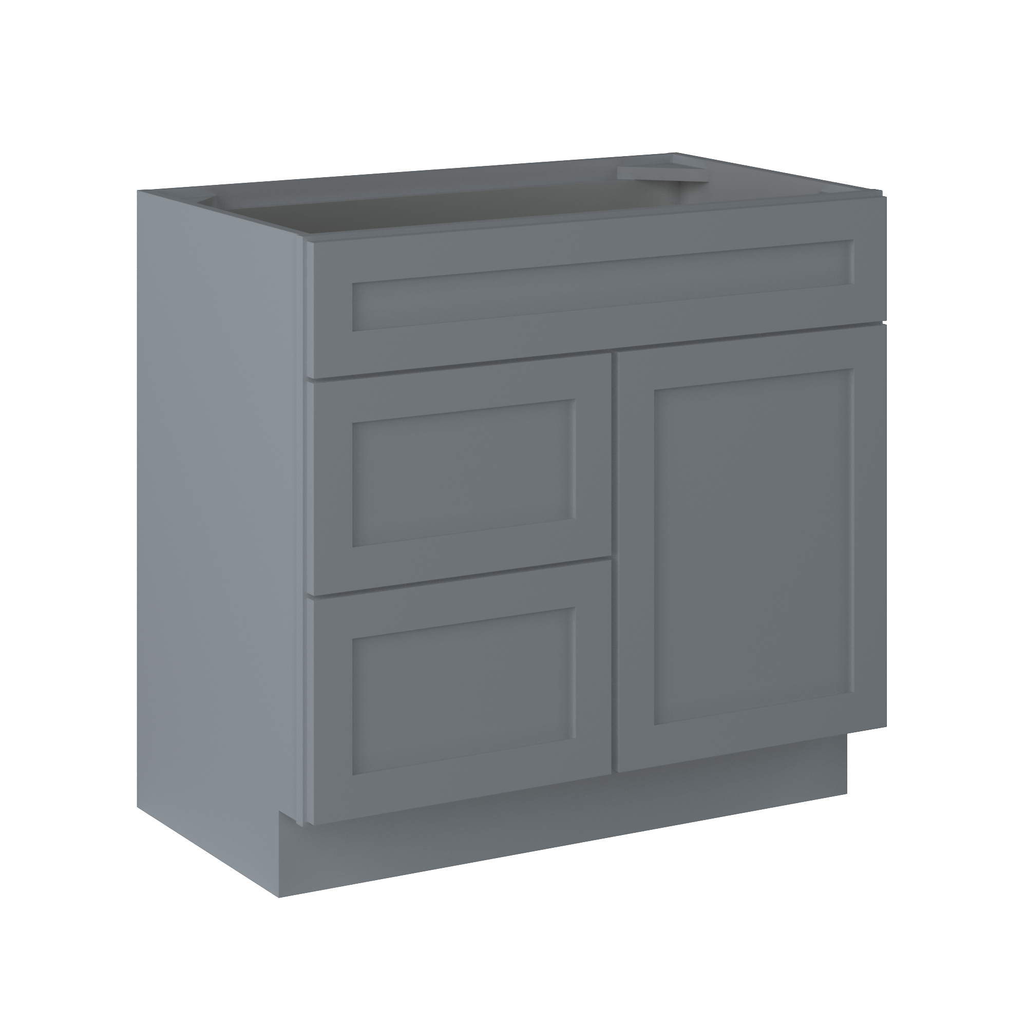 30 W x 21 D x 34.5 H Vanity Sink Base Cabinet - Colonial Gray