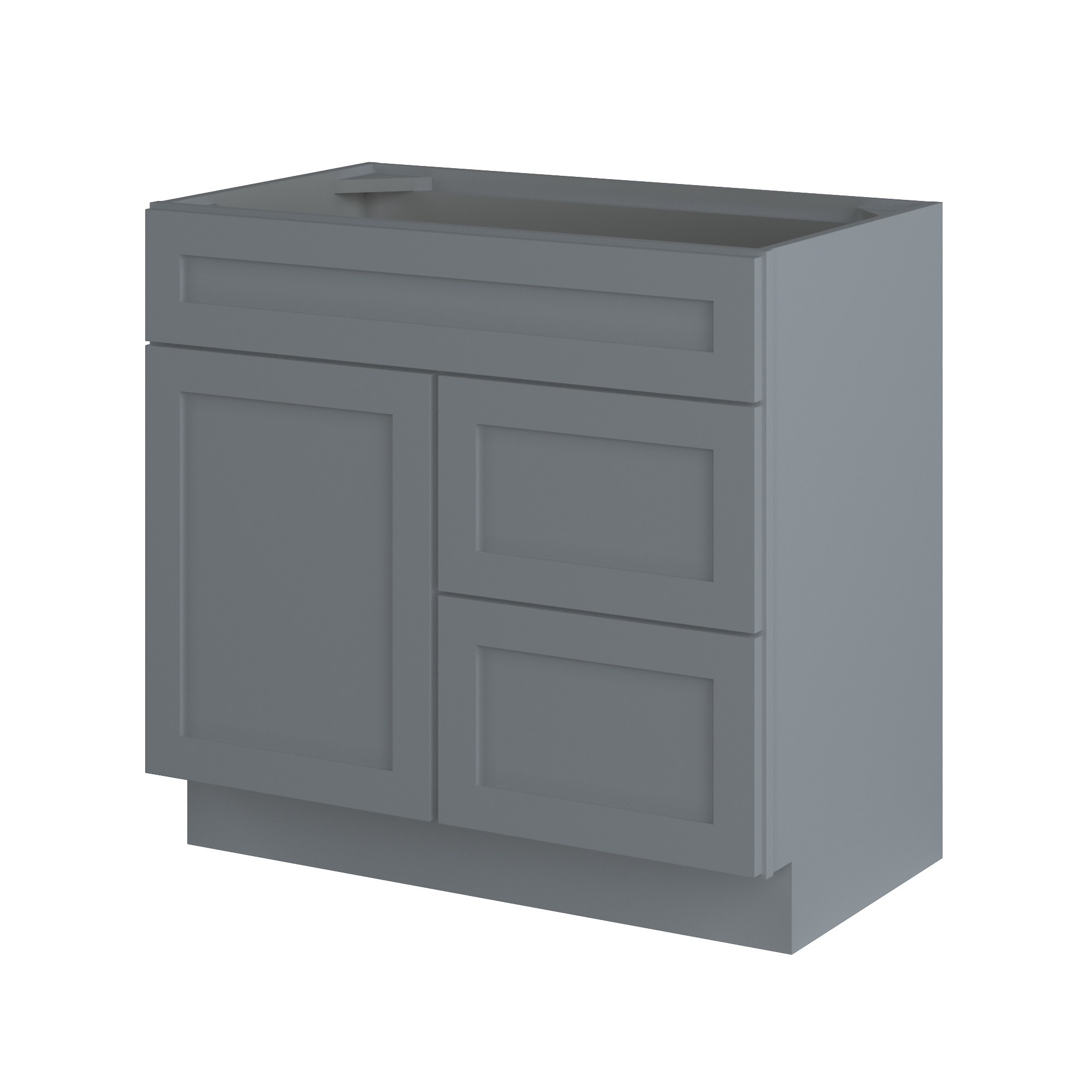 30 W x 21 D x 34.5 H Vanity Sink Base Cabinet - Colonial Gray