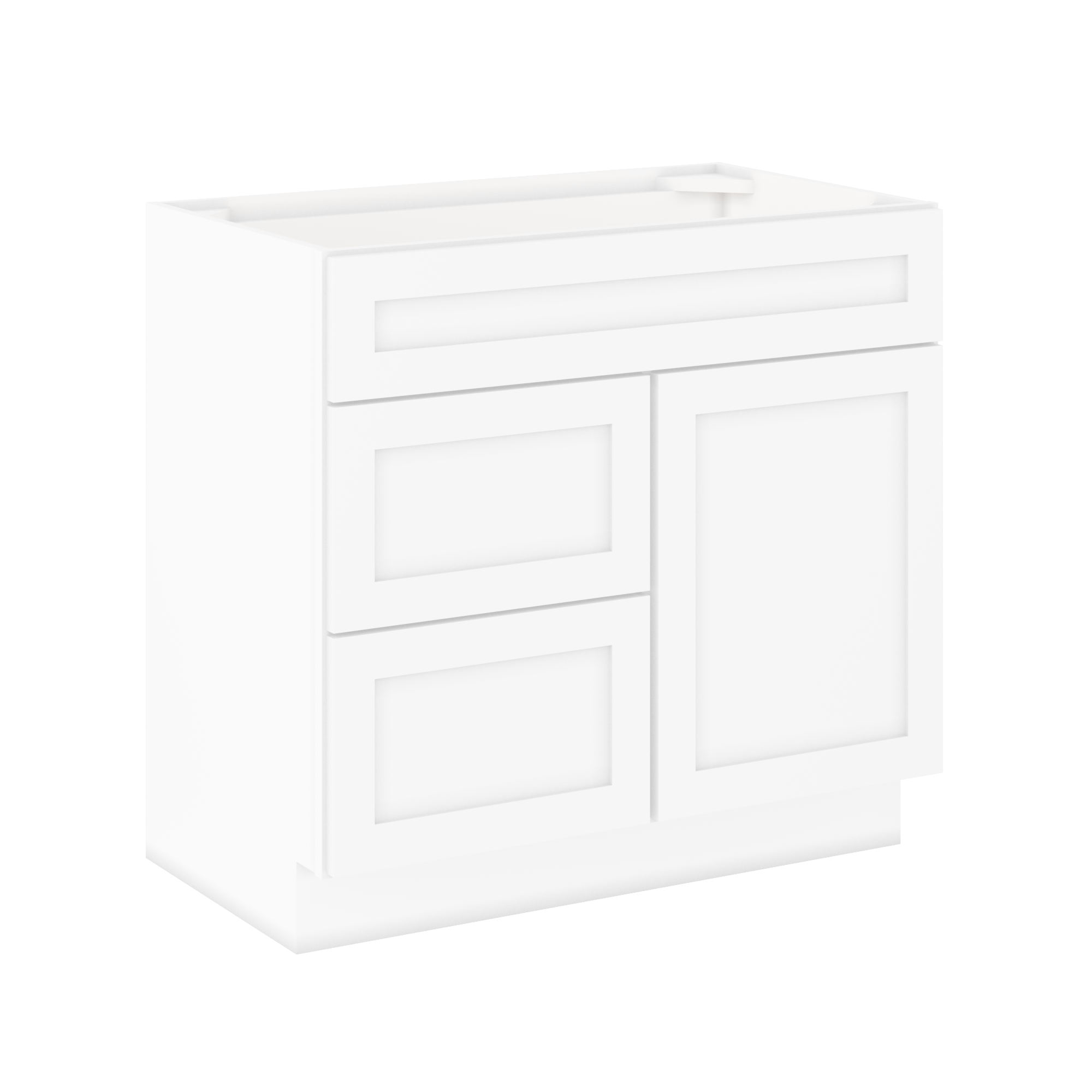 30 W x 21 D x 34.5 H Vanity Sink Base Cabinet - Alpina White