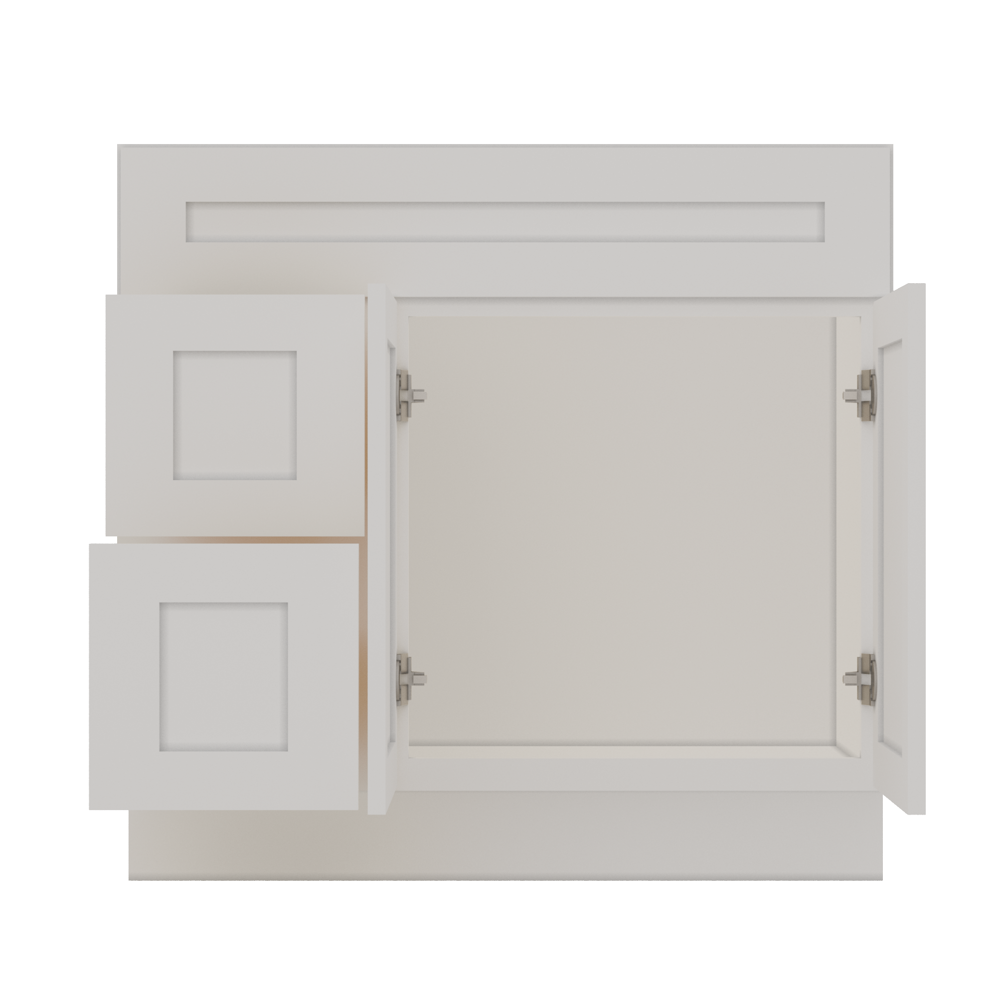 36 W x 21 D x 34.5 H Vanity Sink Base Cabinet - Alpina White