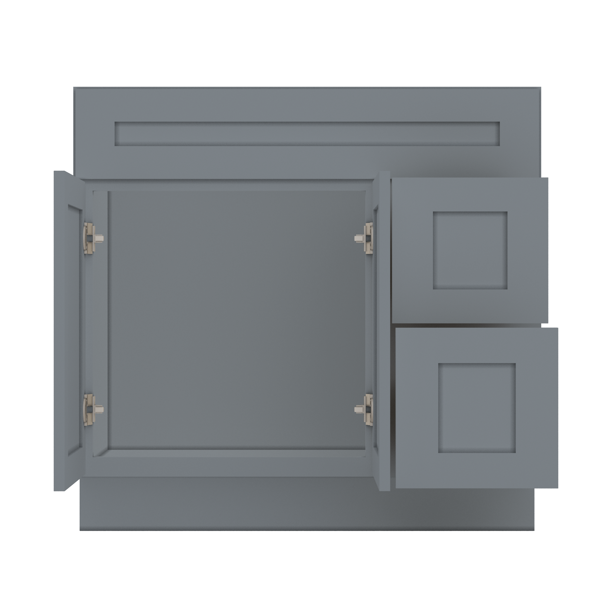 36 W x 21 D x 34.5 H Vanity Sink Base Cabinet - Colonial Gray