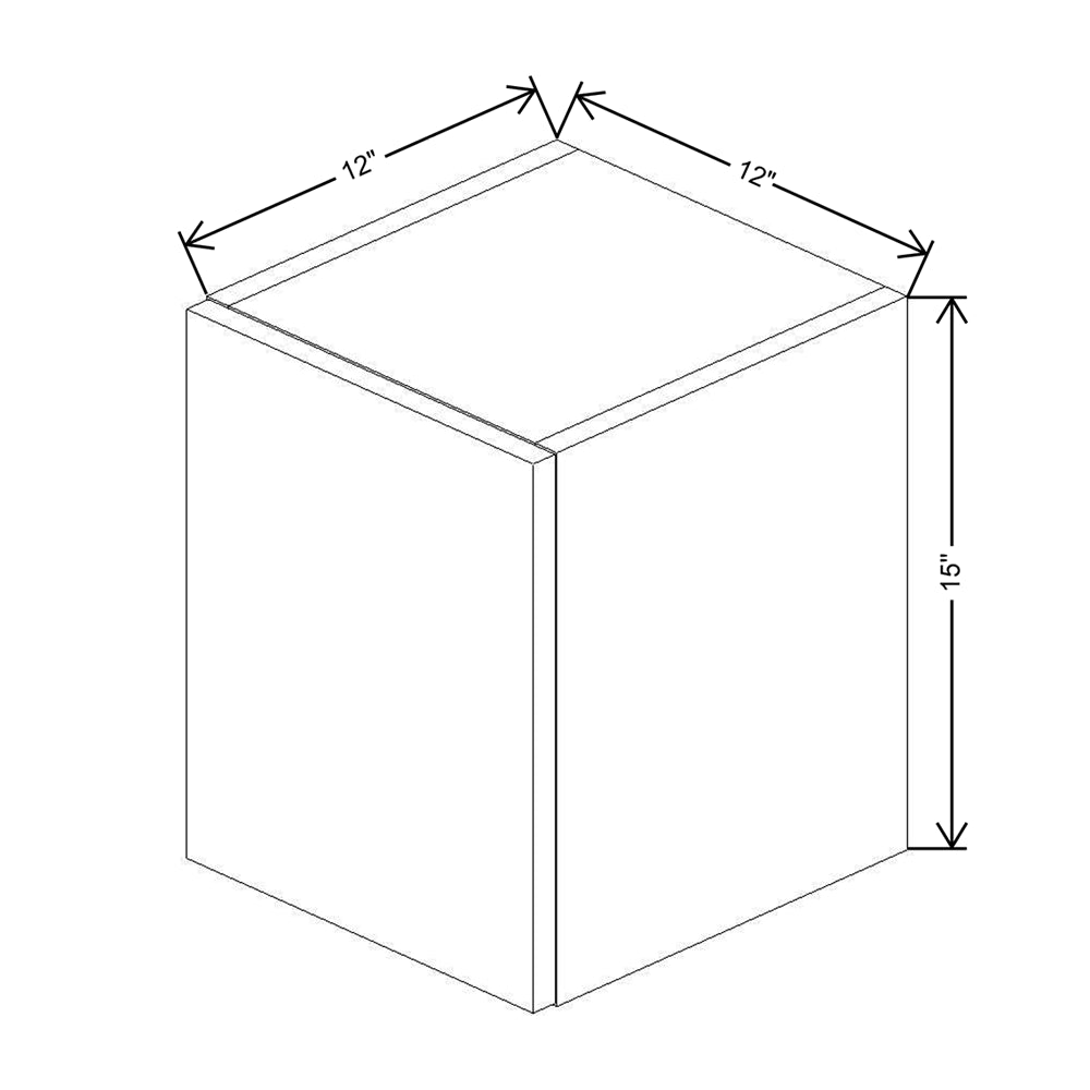 CNC Classic Broadway Coastal 12" W X 15" H Single Door Wall Cabinet