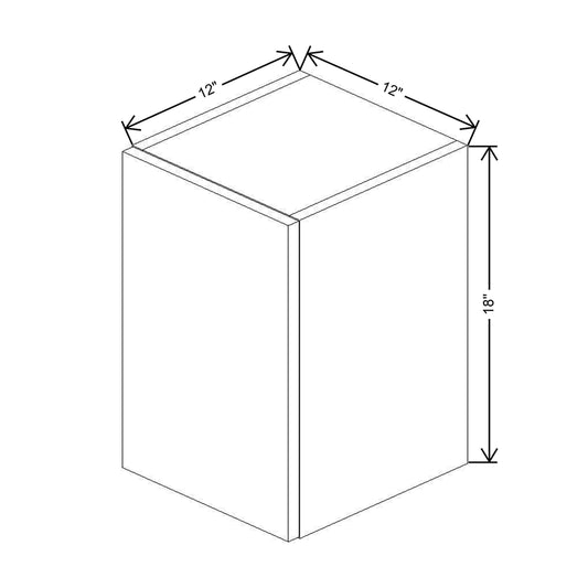 CNC Classic Broadway Almond 12" W X 18" H Single Door Wall Cabinet
