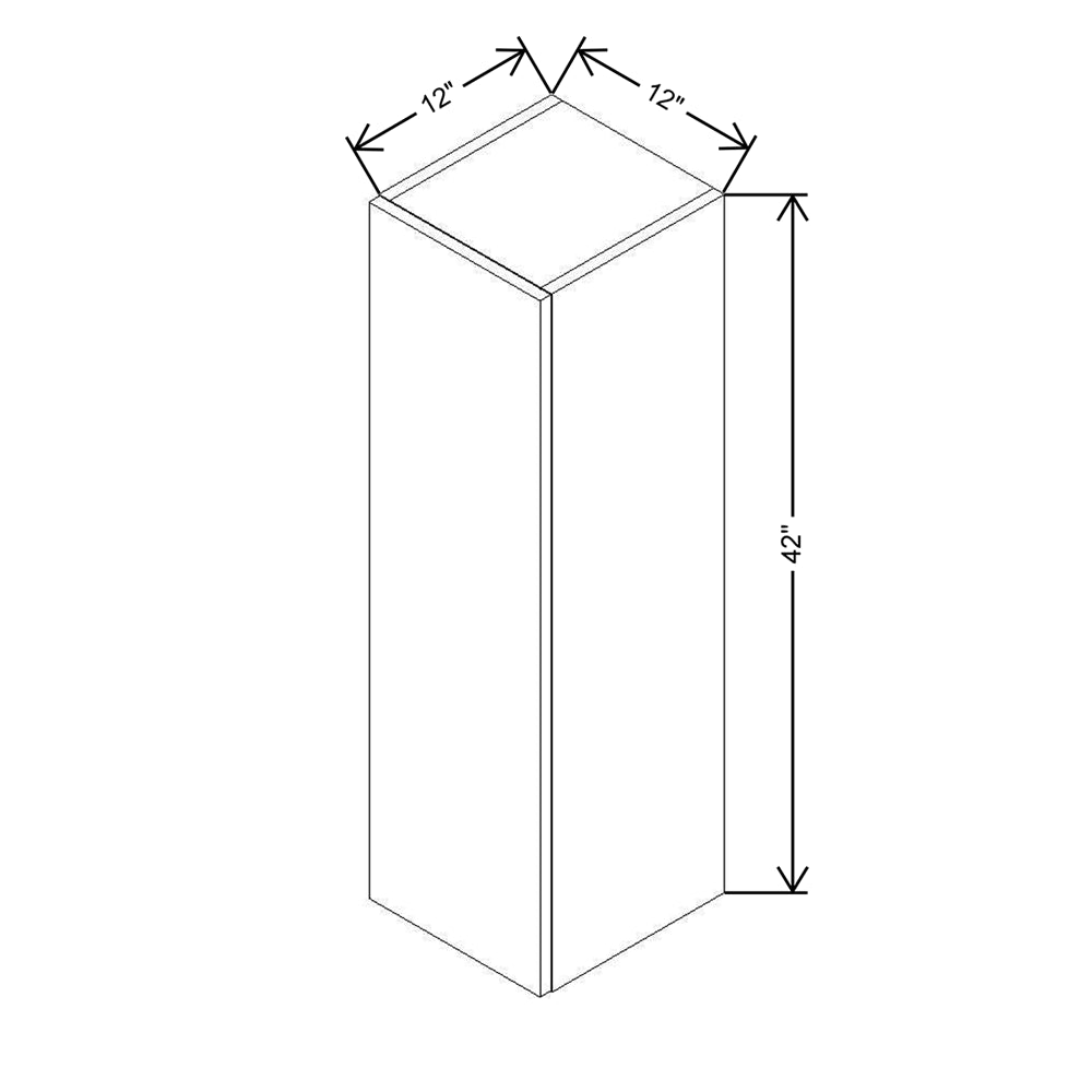 CNC Classic Broadway Coastal 12" W X 42" H Single Door Wall Cabinet
