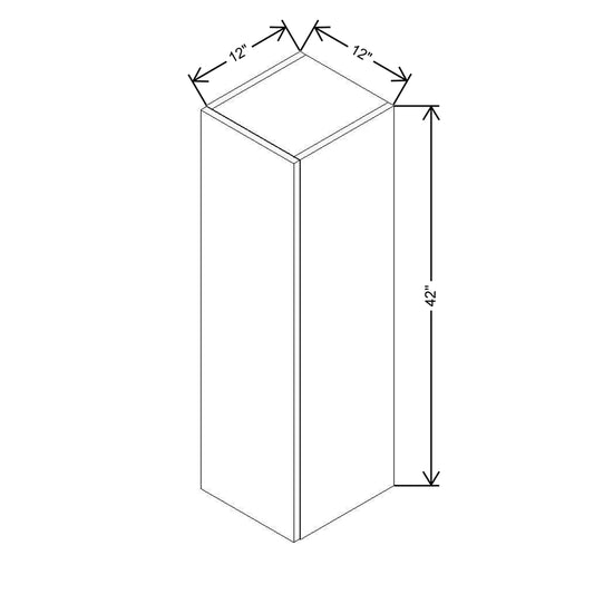 CNC Classic Broadway Coastal 12" W X 42" H Single Door Wall Cabinet