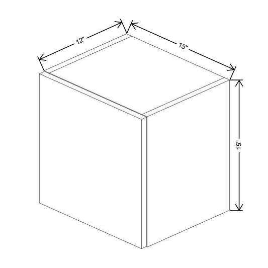 CNC Concord Newport White 15" W X 15" H Single Door Wall Cabinet