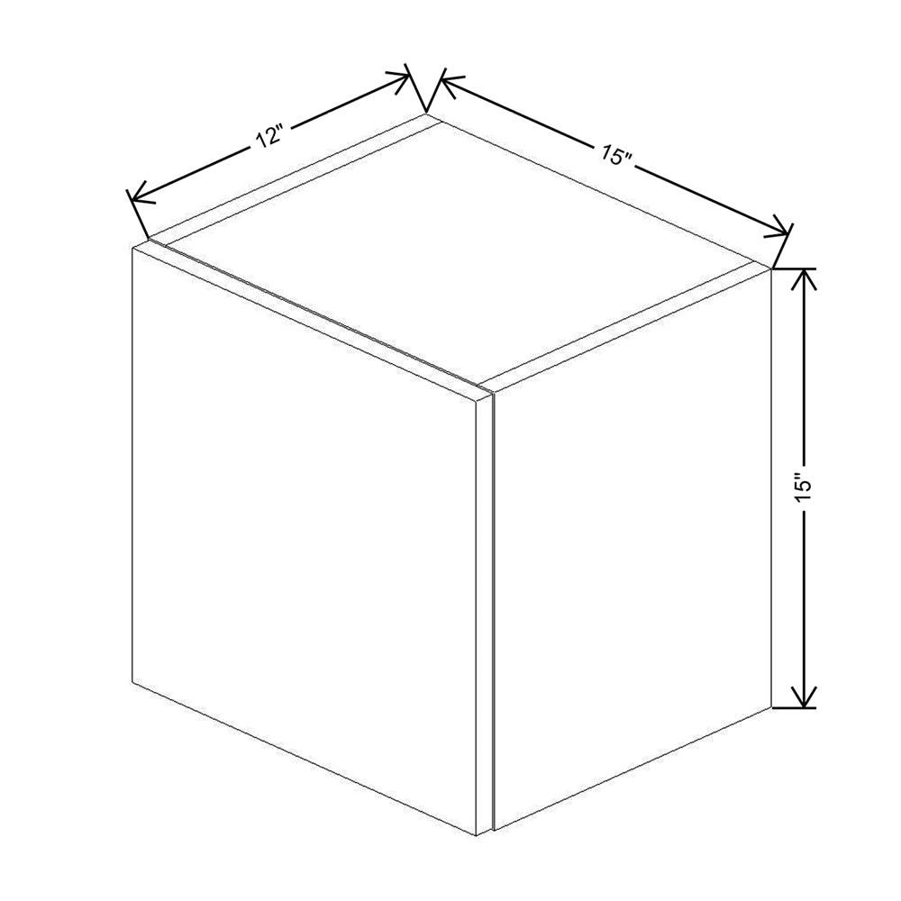CNC Classic Broadway Almond 15" W X 15" H Single Door Wall Cabinet
