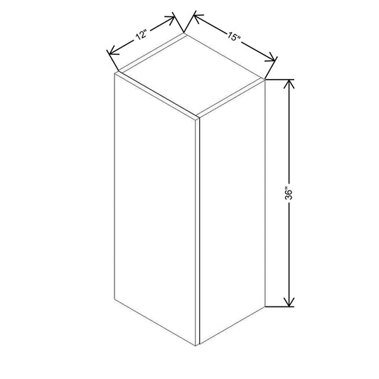 CNC Classic Broadway Coastal 15" W X 36" H Single Door Wall Cabinet