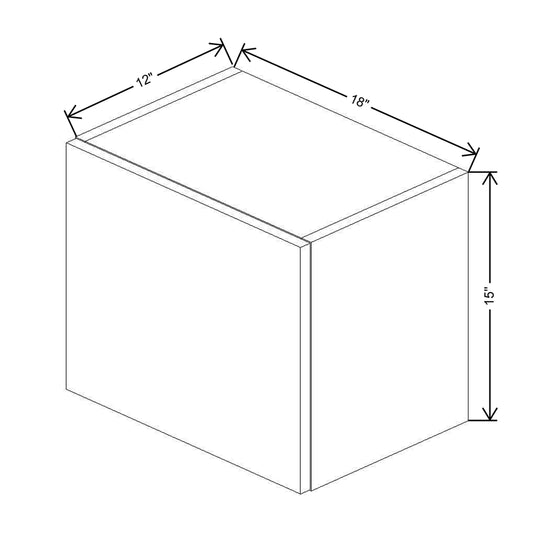 CNC Classic Milano Mirage 12" W X 42" H Single Door Wall End Cabinet