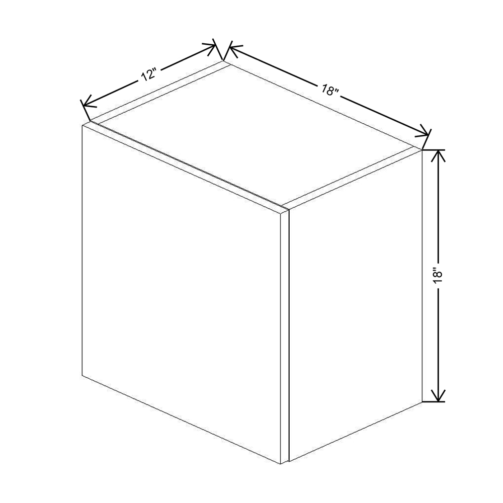 CNC Concord Newport White 18" W X 18" H Single Door Wall Cabinet