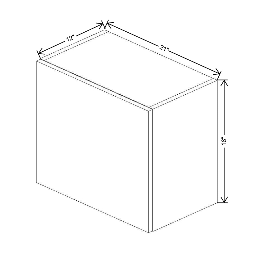 CNC Country Oak Honey 21" W X 18" H Single Door Wall Cabinet