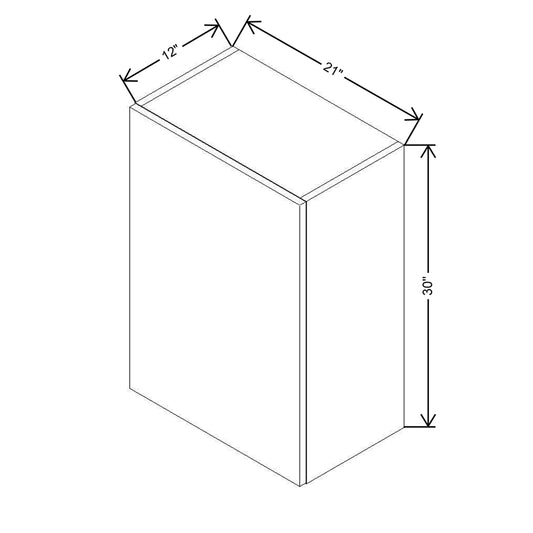 CNC Luxor Smoky Grey 21" W X 30" H Single Door Wall Cabinet