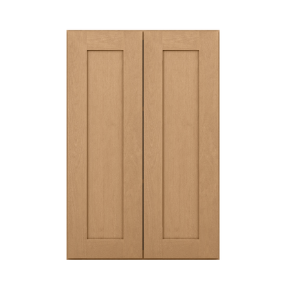 Wall Kitchen Cabinet W2436 Shaker Toffee LessCare 24 in. width 36 in. height 12 in. depth