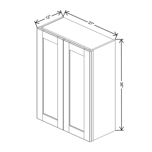 J&K Pebble B6 Double Door Wall Cabinet - 27" W x 36" H