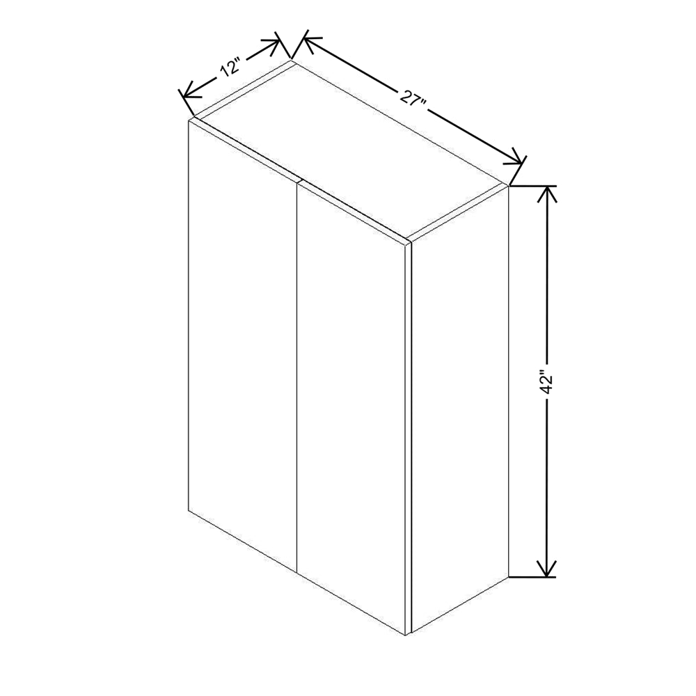 CNC Concord Park Ave Ocean 27" W X 42" H Double Door Wall Cabinet