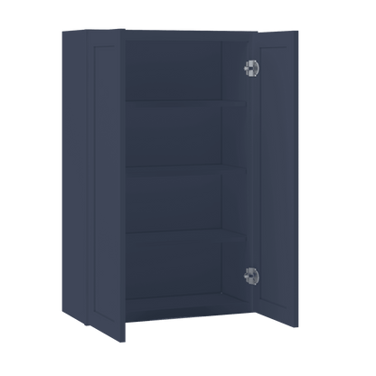 Wall Kitchen Cabinet W2742 Danbury Blue LessCare 27 in. width 42 in. height 12 in. depth